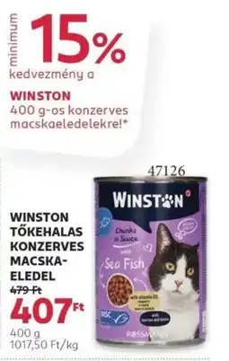 Rossmann Winston tőkehalas konzerves macskaeledel ajánlat
