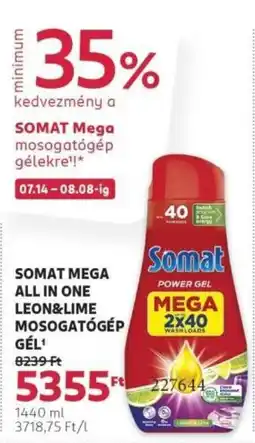 Rossmann Somat Mega All in One Leon&Lime mosogatógép ajánlat