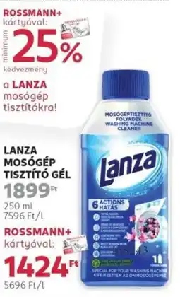 Rossmann Lanza mosógép tisztító gél ajánlat