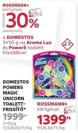 Rossmann Domestos Powers Magic unicorn toalett-frissítő ajánlat