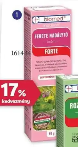 Rossmann Biomed Forte fekete nadálytő krém ajánlat