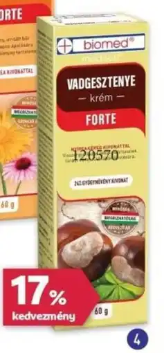 Rossmann Biomed Forte vadgesztenye krém ajánlat