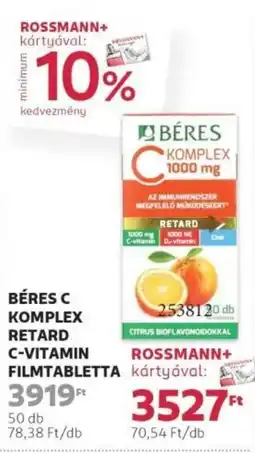 Rossmann Béres C komplex retard c-vitamin filmtabletta ajánlat