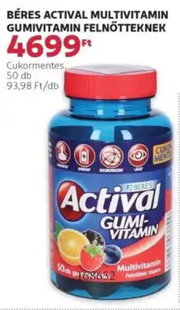 Rossmann Béres Actival multivitamin gumivitamin felnőtteknek ajánlat