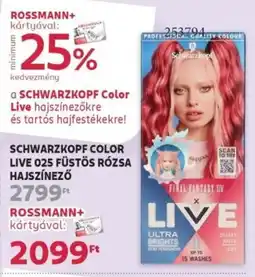 Schwarzkopf Color Live 025 füstös rózsa hajszínező