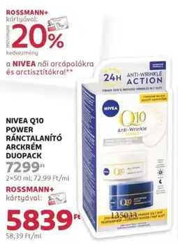 Rossmann Nivea Q10 Power ránctalanító arckrém duopack ajánlat