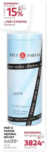 Rossmann Pret à Porter original női EDT ajánlat