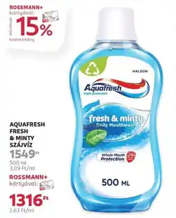 Rossmann Aquafresh fresh & minty szájvíz ajánlat
