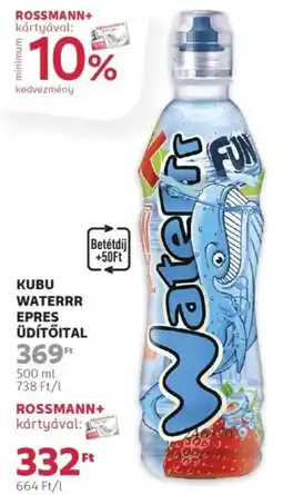 Rossmann Kubu Waterrr epres üdítőital ajánlat