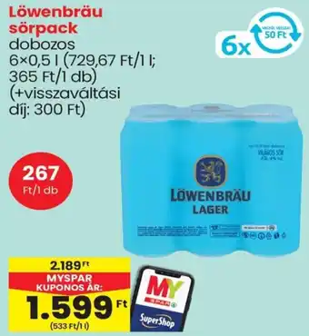Spar Löwenbräu sörpack ajánlat