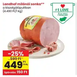 Spar Landhof milánói sonka ajánlat