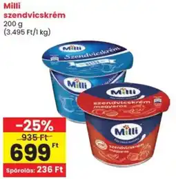 Spar Milli szendvicskrém ajánlat