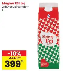 Spar Magyar ESL tej ajánlat