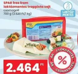 Spar SPAR free from laktózmentes trappista sajt ajánlat