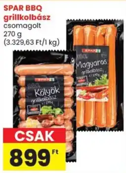 Spar SPAR BBQ grillkolbász ajánlat