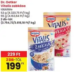 Spar Dr. Oetker Vitalis zabkása ajánlat