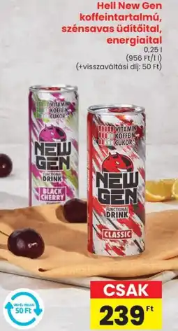 Spar Hell New Gen koffeintartalmú, szénsavas üdítőital, energiaital ajánlat