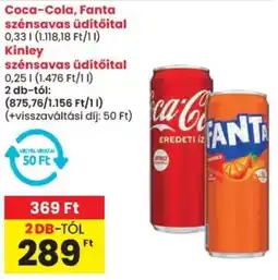Spar Coca-Cola, Fanta, Kinley ajánlat