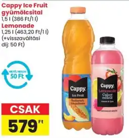 Spar Cappy Ice Fruit gyümölcsital, Lemonade ajánlat