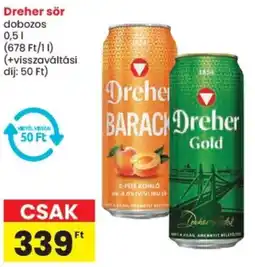 Spar Dreher sör ajánlat