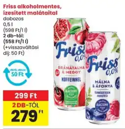 Spar Friss alkoholmentes, ízesített malátaital ajánlat