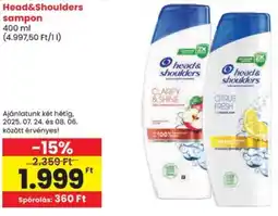 Spar Head&Shoulders sampon ajánlat