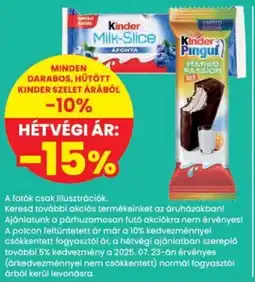 Spar Hűtött Kinder szelet ajánlat
