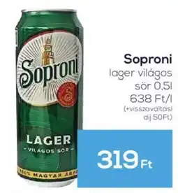GRoby Soproni lager világos sör ajánlat
