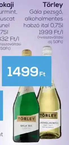 GRoby Törley Gála pezsgő, alkoholmentes habzó ital ajánlat