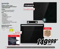 MediaMarkt Gorenje Jumpset 738881 kerámia főzőlap + beépíthető sütő ajánlat