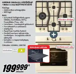 MediaMarkt Gorenje GW6D42CLI gázfőzőlap + BOS67372CLI beépíthető sütő ajánlat