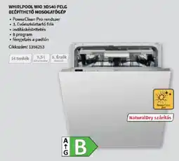 MediaMarkt Whirlpool WIO30540PELG beépíthető mosogatógép ajánlat
