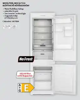 MediaMarkt Whirlpool WHC18T132 beépíthető hűtőszekrény ajánlat