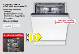 MediaMarkt Bosch SMV2HVX02E beépíthető mosogatógép ajánlat
