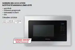 MediaMarkt Samsung MG23A7013CT/EO beépíthető mikrohullámú sütő ajánlat