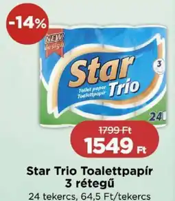 Real Star Trio Toalettpapír 3 rétegű ajánlat