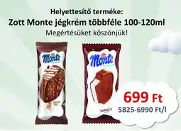 Real Zott Monte jégkrém ajánlat