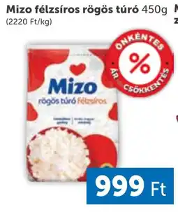 PRIVÁT Mizo félzsíros rögös túró ajánlat