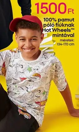 Pepco 100% pamut póló fiúknak Hot Wheels ajánlat