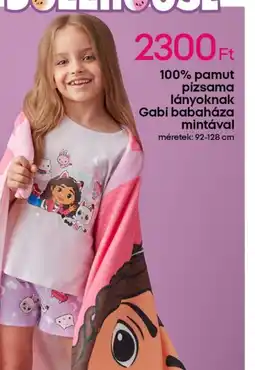Pepco 100% pamut pizsama lányoknak Gabi babaháza ajánlat
