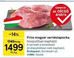 Tesco Friss magyar sertéslapocka ajánlat