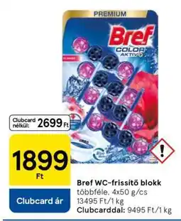 Tesco Bref WC-frissítő blokk ajánlat