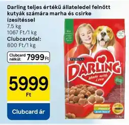 Tesco Darling teljes értékű állateledel felnőtt kutyák számára marha és csirke ízesítéssel ajánlat