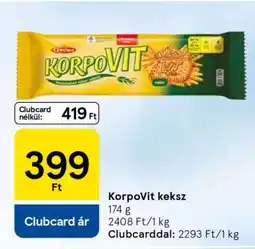 Tesco Korpovit Keksz ajánlat