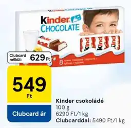 Tesco KINDER Csokoládé ajánlat