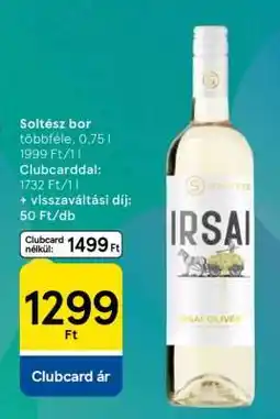 Tesco Soltész bor ajánlat