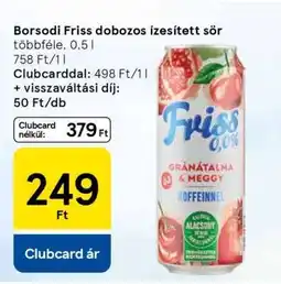 Tesco Borsodi Friss dobozos ízesített sör ajánlat