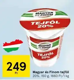 Tesco Magyar és Finom tejföl ajánlat