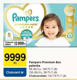 Tesco Pampers Prémium Box pelenka ajánlat