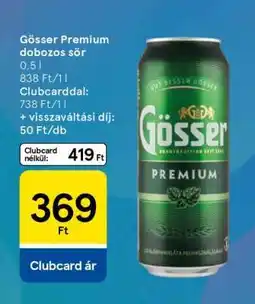 Tesco Gösser Premium Dobozos Sör ajánlat